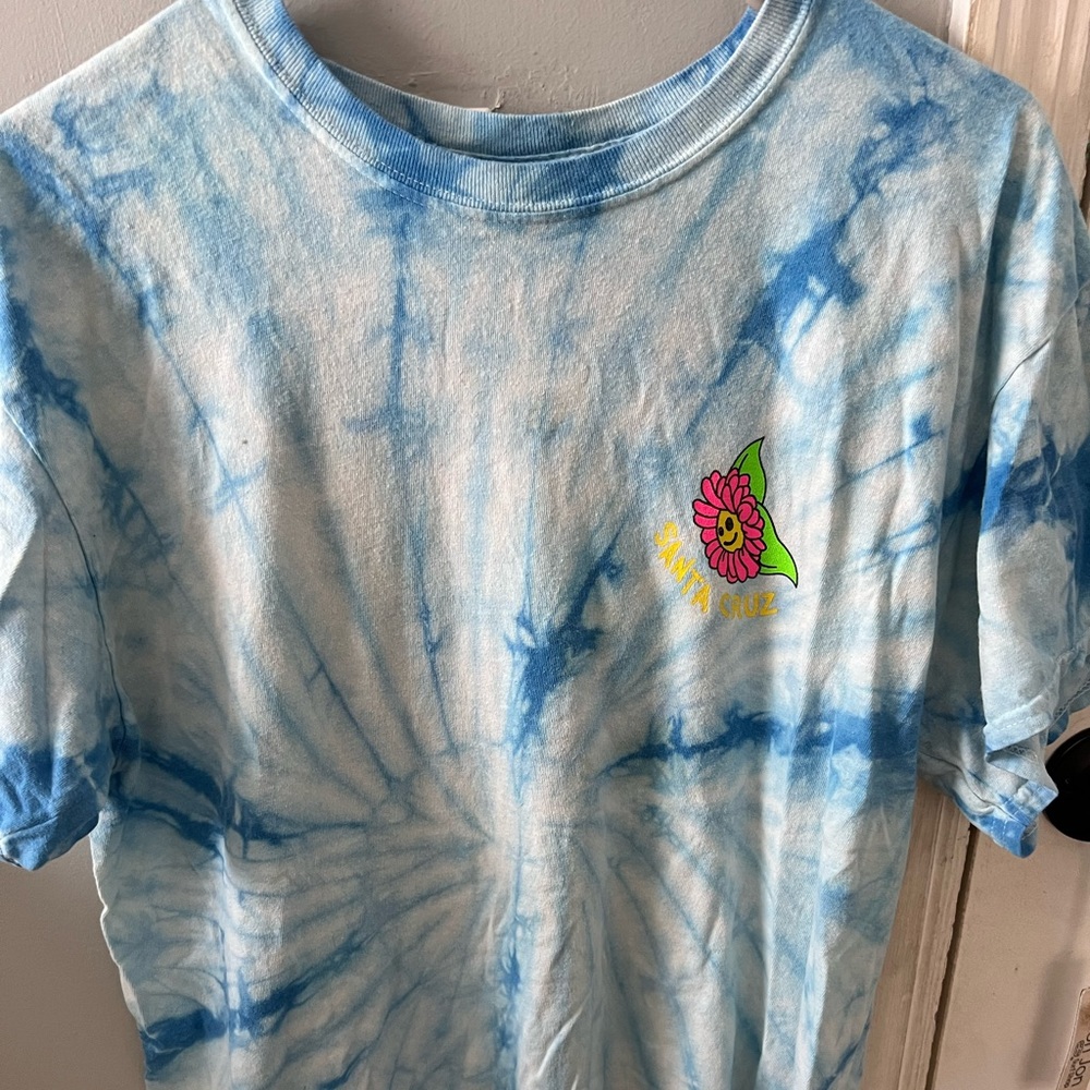Large blue tie-dye Santa Cruz T-shirt (Unisex)